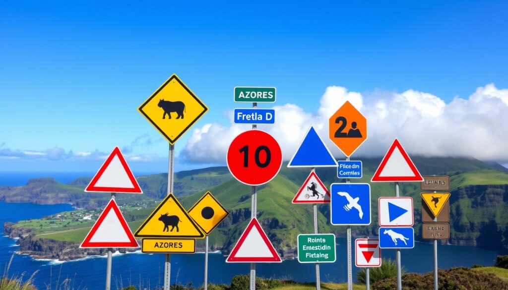 azores road signs