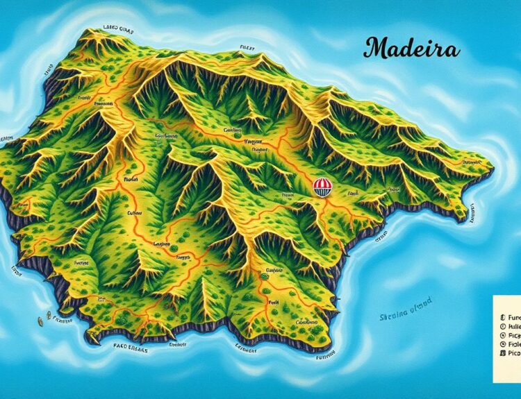 madeira island portugal map