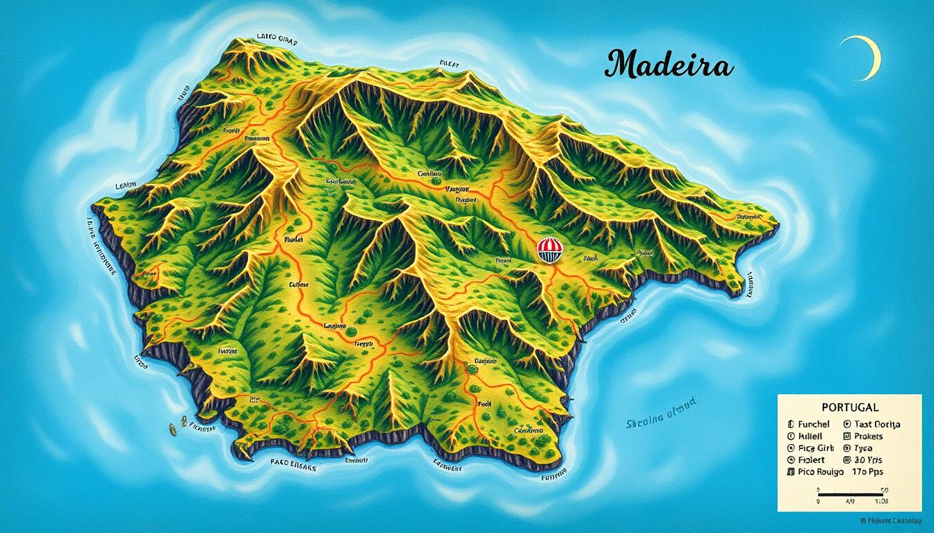 madeira island portugal map