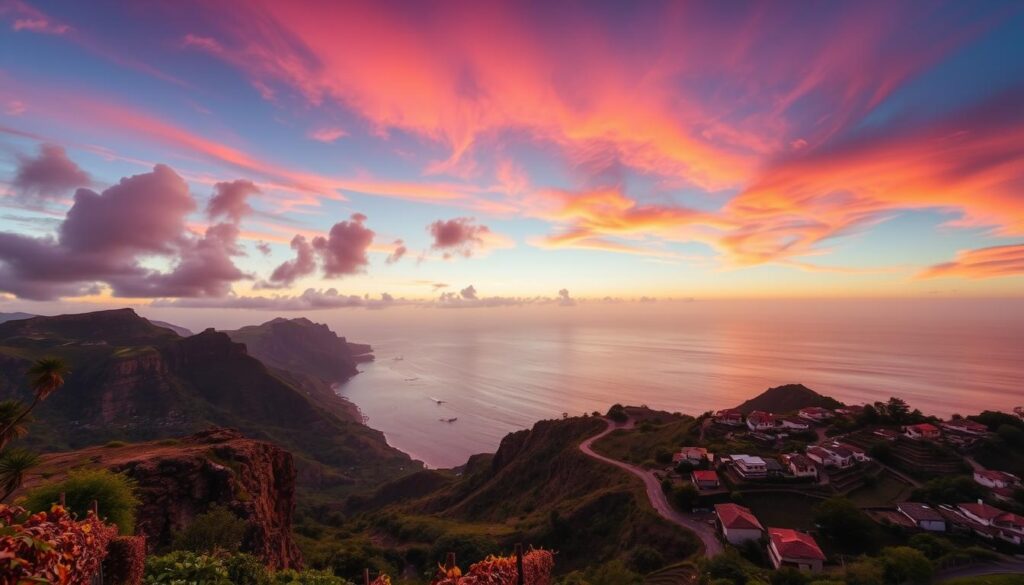 madeira island sunrise sunset