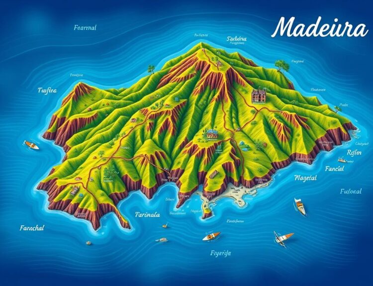 madeira portugal map