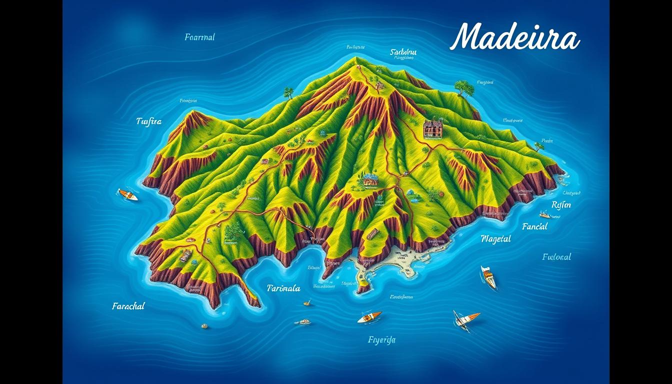 madeira portugal map