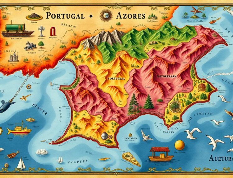 map of portugal and azores