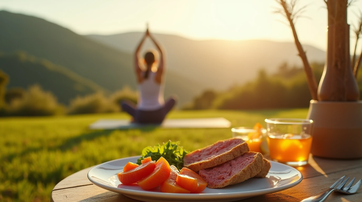 Outdoor yoga session at a Portuguese wellness retreat