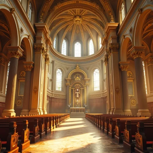 Opulent Baroque church interior in Portugal, showcasing gold-leaf details and intricate carvings. Most Expensive Church In Portugal