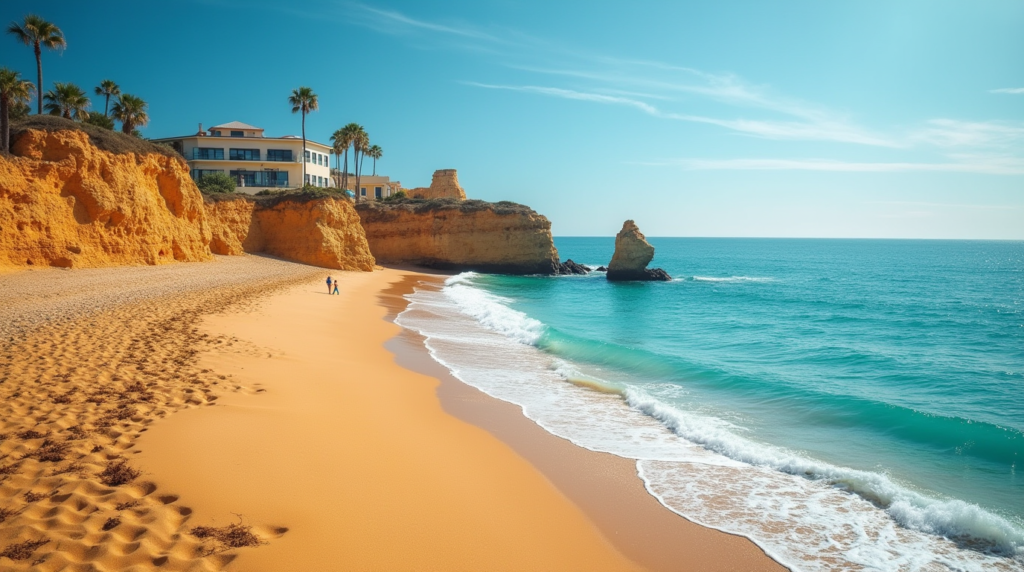 Lagos Beach with Algarve cliffs