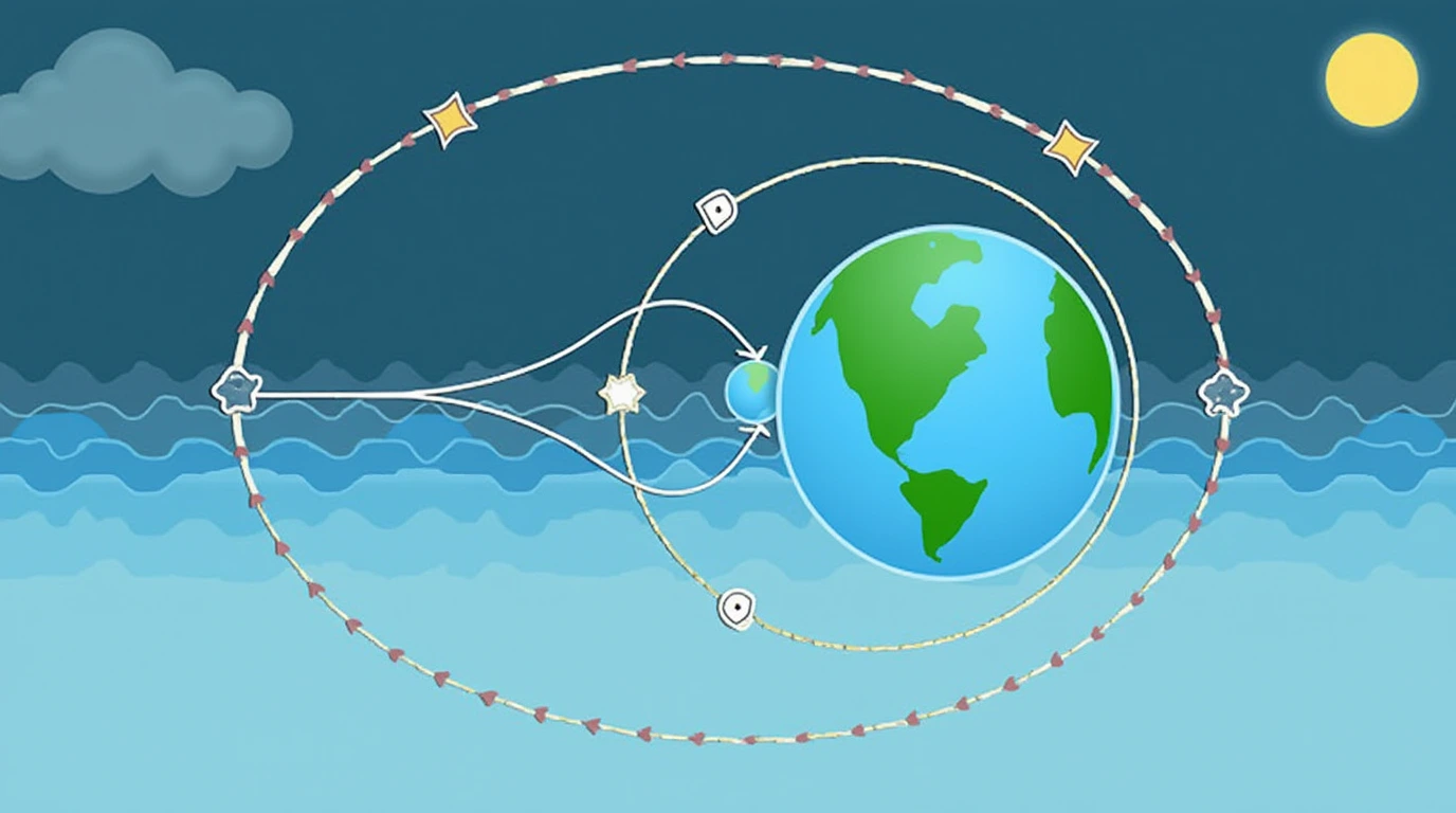 Diagram showing Earth, Moon, and Sun alignment for Spring tides