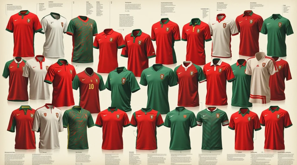 Evolution of Portugal shirt design