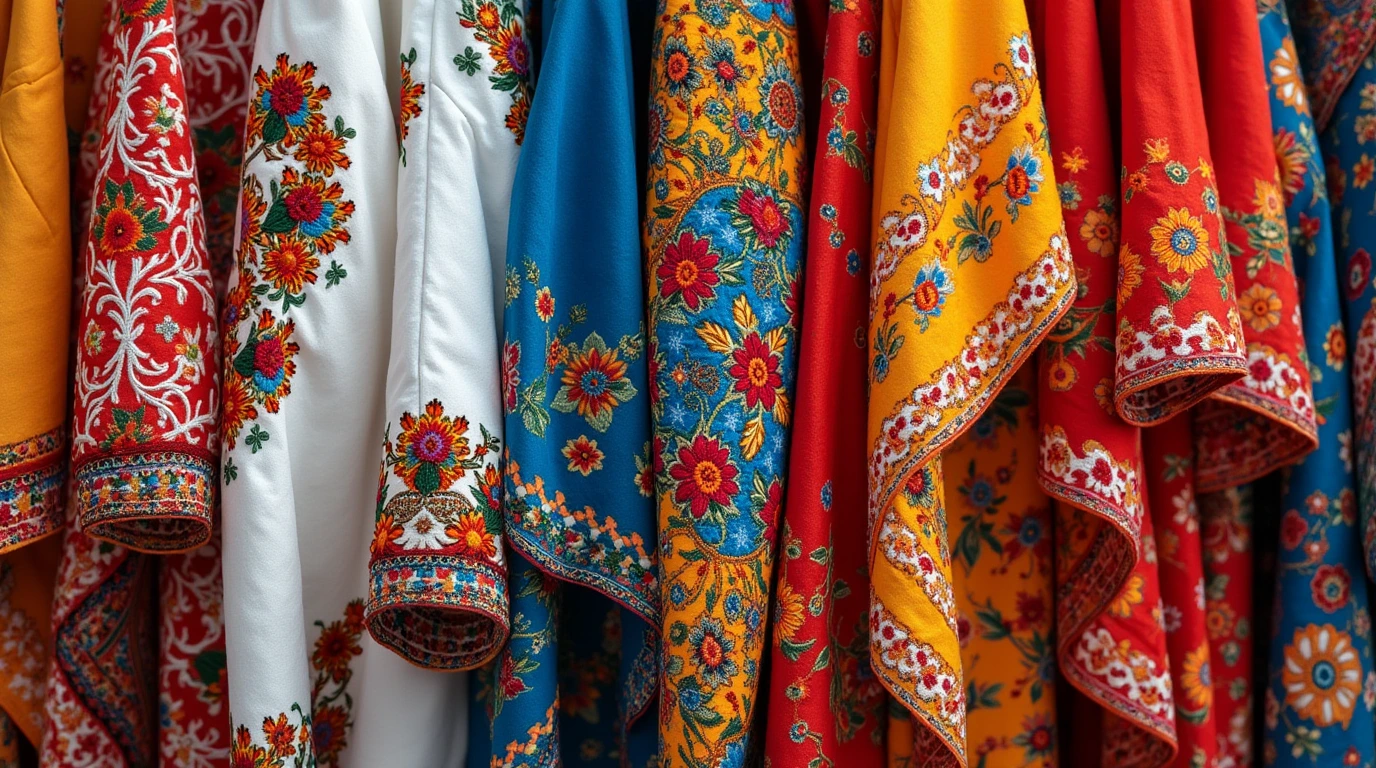 Collage of diverse Portugal Traditional Clothing from different regions